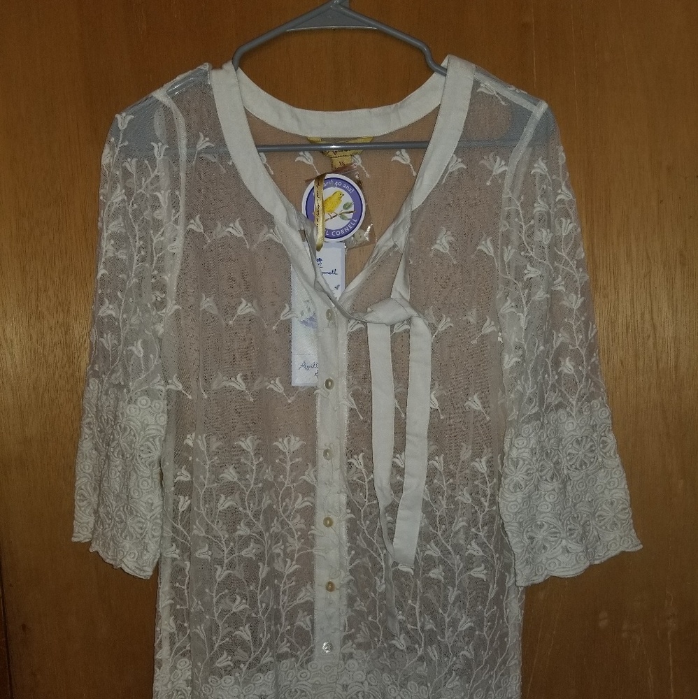April Cornell Tulips Ladies Coverup in Ecru